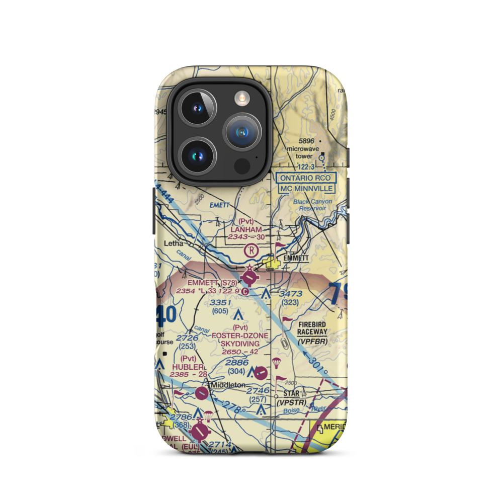 Lanham Field (04ID) VFR Sectional  Tough iPhone Case iPhone 16 Pro model shown