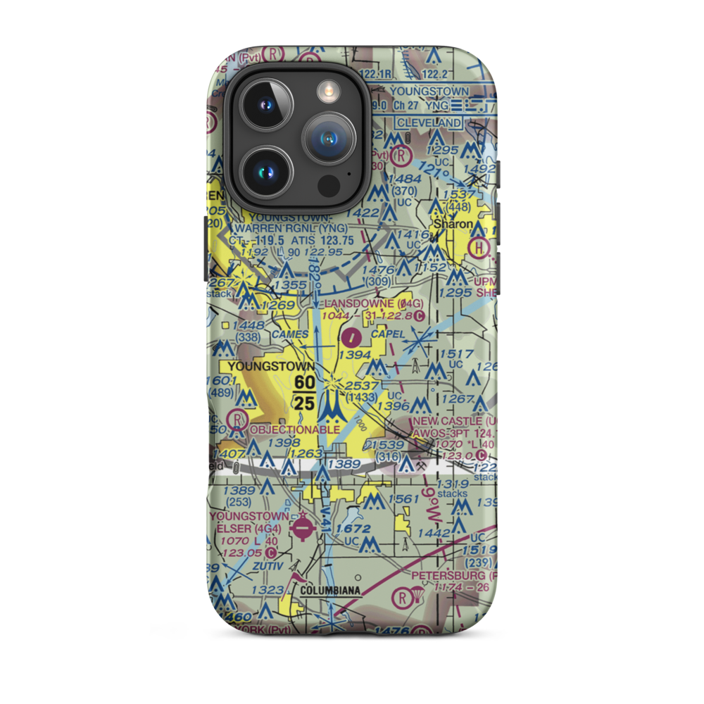 Lansdowne Airport (04G) VFR Sectional  Tough iPhone Case iPhone 16 Pro Max model shown