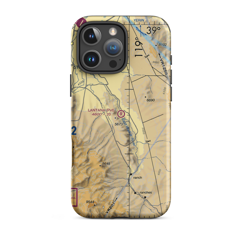 Lantana Ranch Airport (01NV) VFR Sectional  Tough iPhone Case iPhone 16 Pro Max model shown