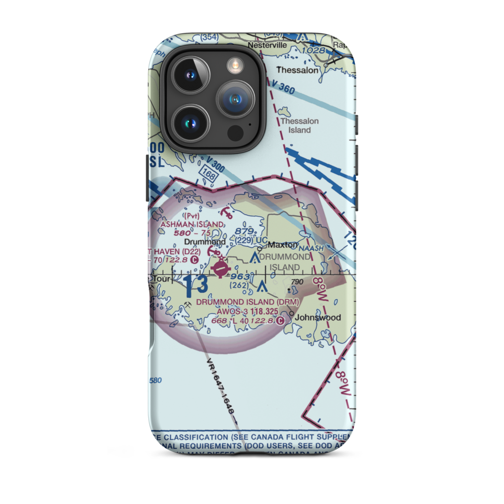 Lapoint Seaplane Base (MI4) VFR Sectional  Tough iPhone Case iPhone 16 Pro Max model shown
