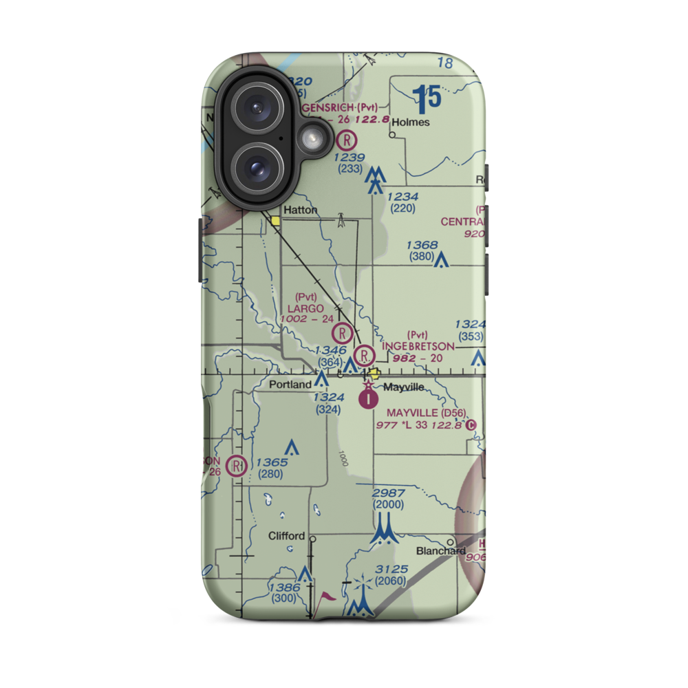 Largo Base Airport (5NA2) VFR Sectional  Tough iPhone Case iPhone 16 Plus model shown