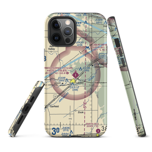 Larned Pawnee County Airport (LQR) VFR Sectional  Tough iPhone Case