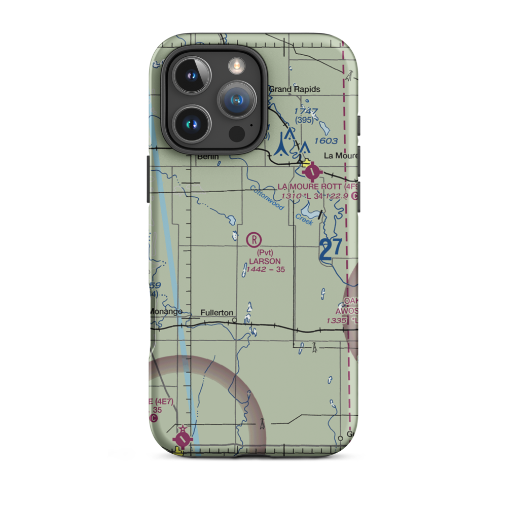 Larson Airport (6ND2) VFR Sectional  Tough iPhone Case iPhone 16 Pro Max model shown