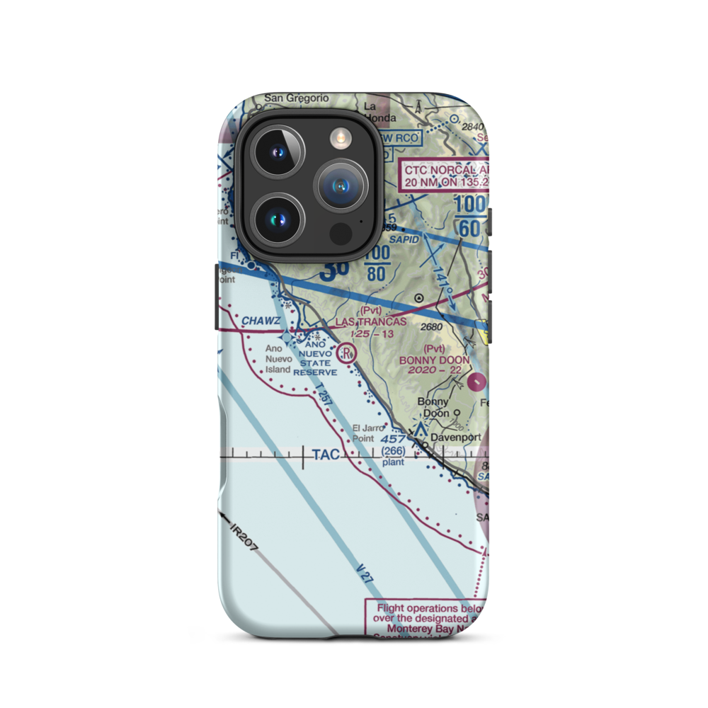 Las Trancas Airport (17CL) VFR Sectional  Tough iPhone Case iPhone 16 Pro model shown