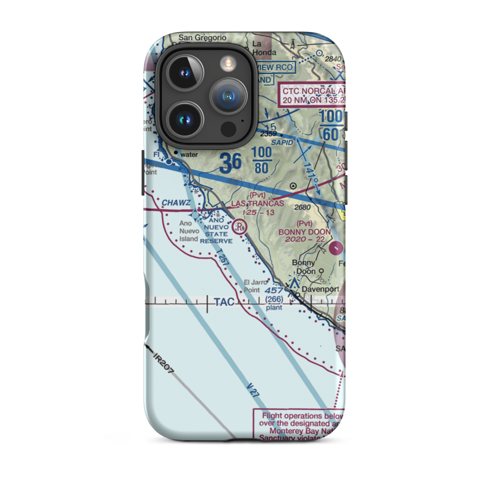 Las Trancas Airport (17CL) VFR Sectional  Tough iPhone Case iPhone 16 Pro Max model shown