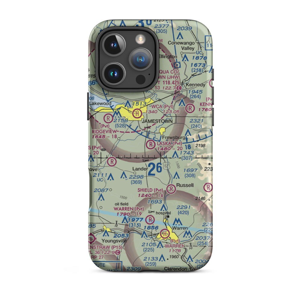Laska Airport (3NK4) VFR Sectional  Tough iPhone Case iPhone 16 Pro Max model shown