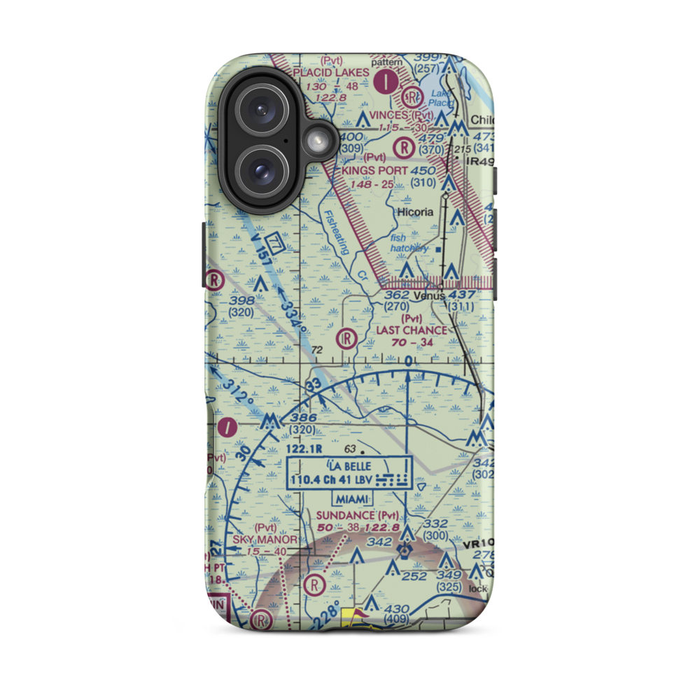 Last Chance Ranch Airport (3FD0) VFR Sectional  Tough iPhone Case iPhone 16 Plus model shown