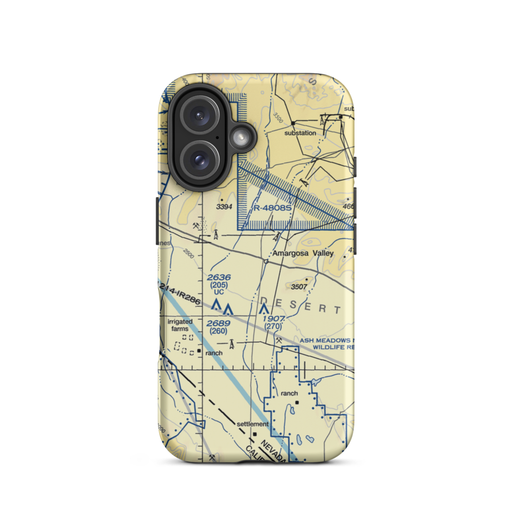 Lathrop Wells Airport / Jackass Aeropark (U75) VFR Sectional  Tough iPhone Case iPhone 16 model shown