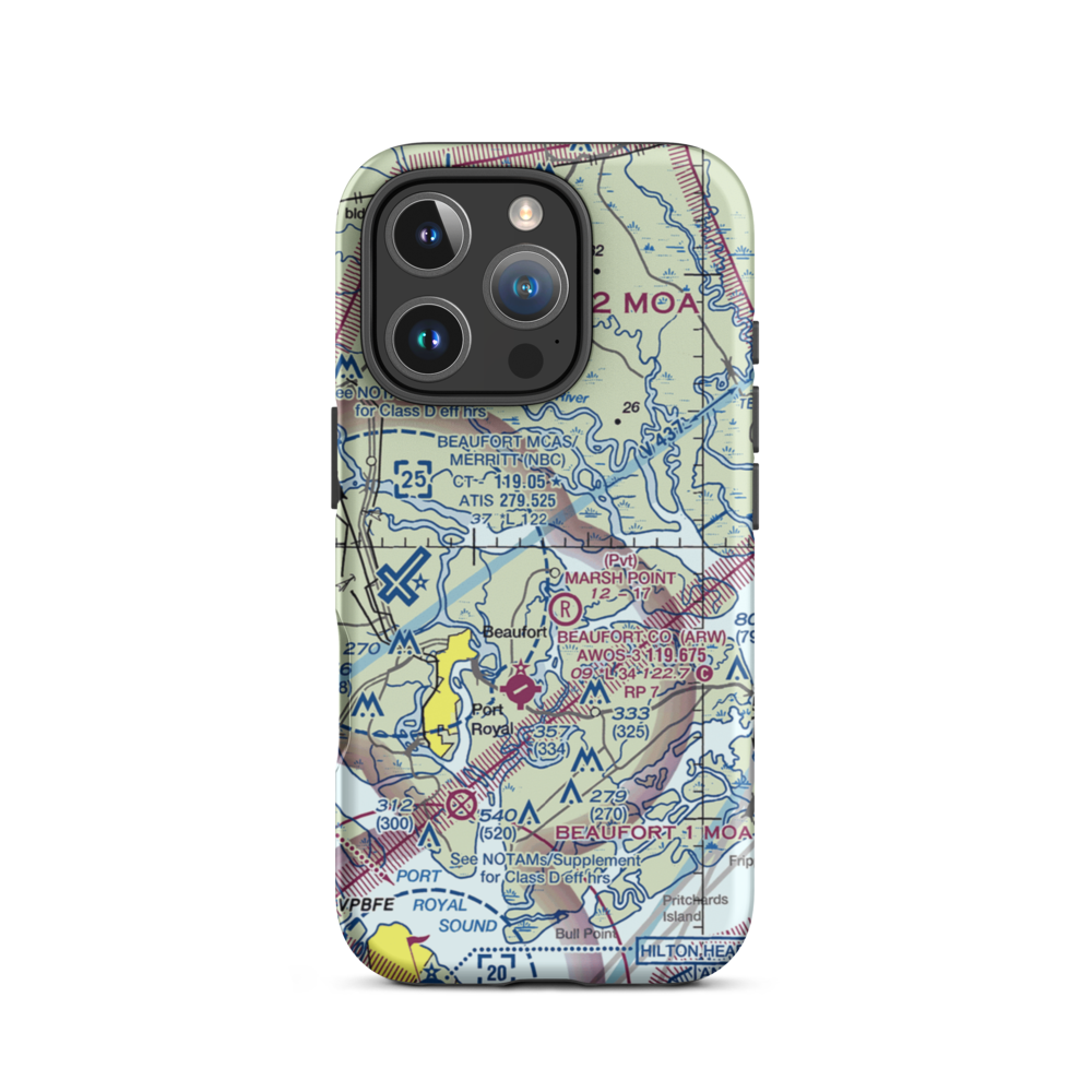 Laurel Hill Plantation Airport (SC05) VFR Sectional  Tough iPhone Case iPhone 16 Pro model shown