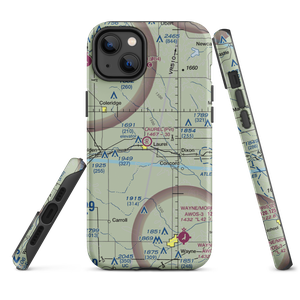 Laurel Municipal Airport (08NE) VFR Sectional  Tough iPhone Case