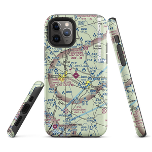 Laurens County Airport (LUX) VFR Sectional  Tough iPhone Case