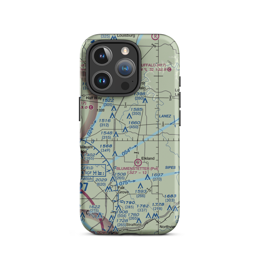 Laurie's Landing Airport (US-0104) VFR Sectional  Tough iPhone Case iPhone 16 Pro model shown