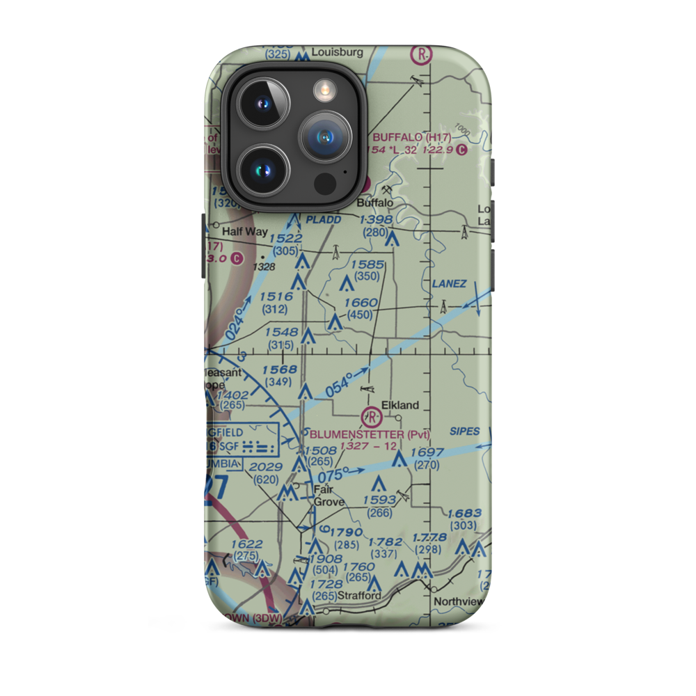 Laurie's Landing Airport (US-0104) VFR Sectional  Tough iPhone Case iPhone 16 Pro Max model shown