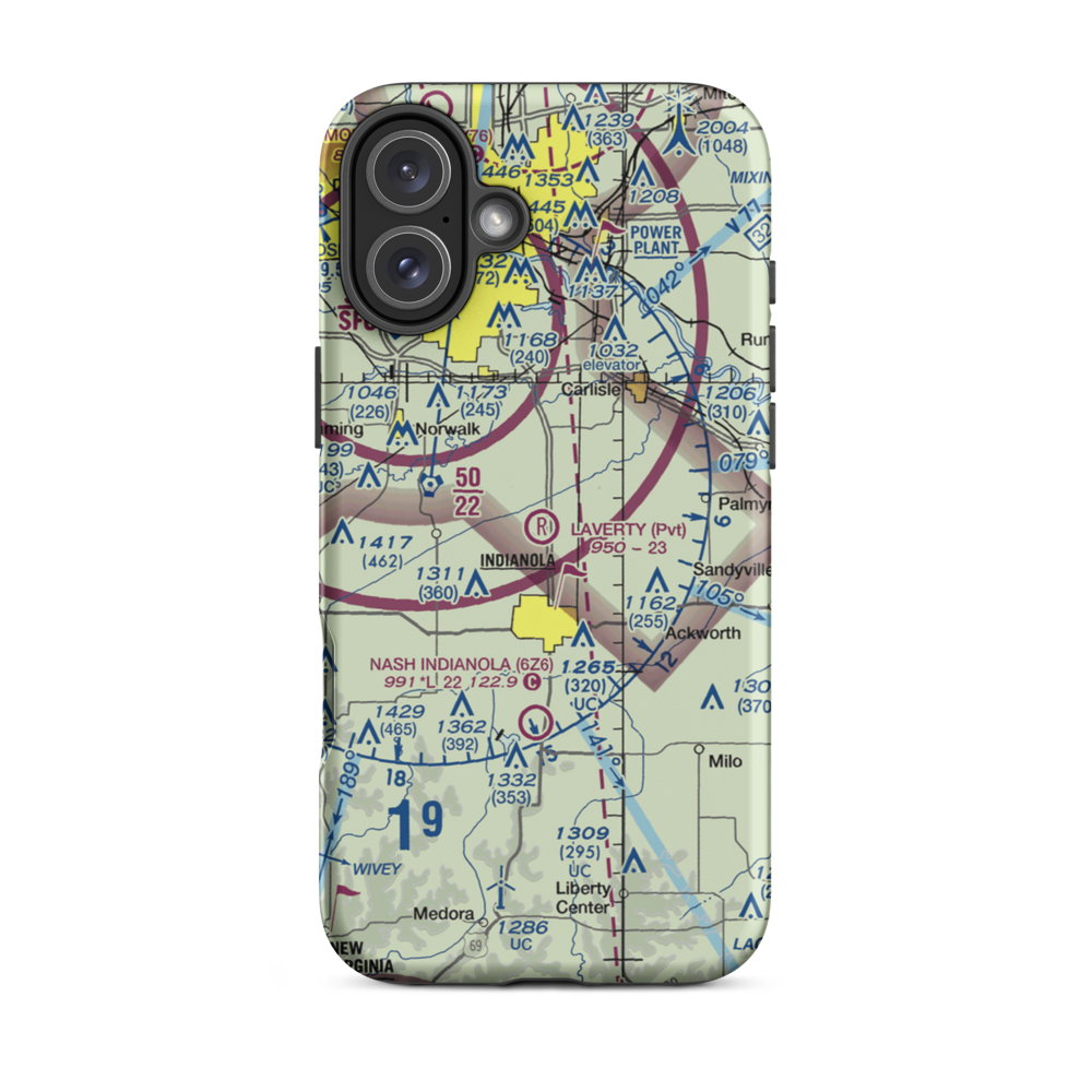 Laverty Field (IA41) VFR Sectional  Tough iPhone Case iPhone 16 Plus model shown