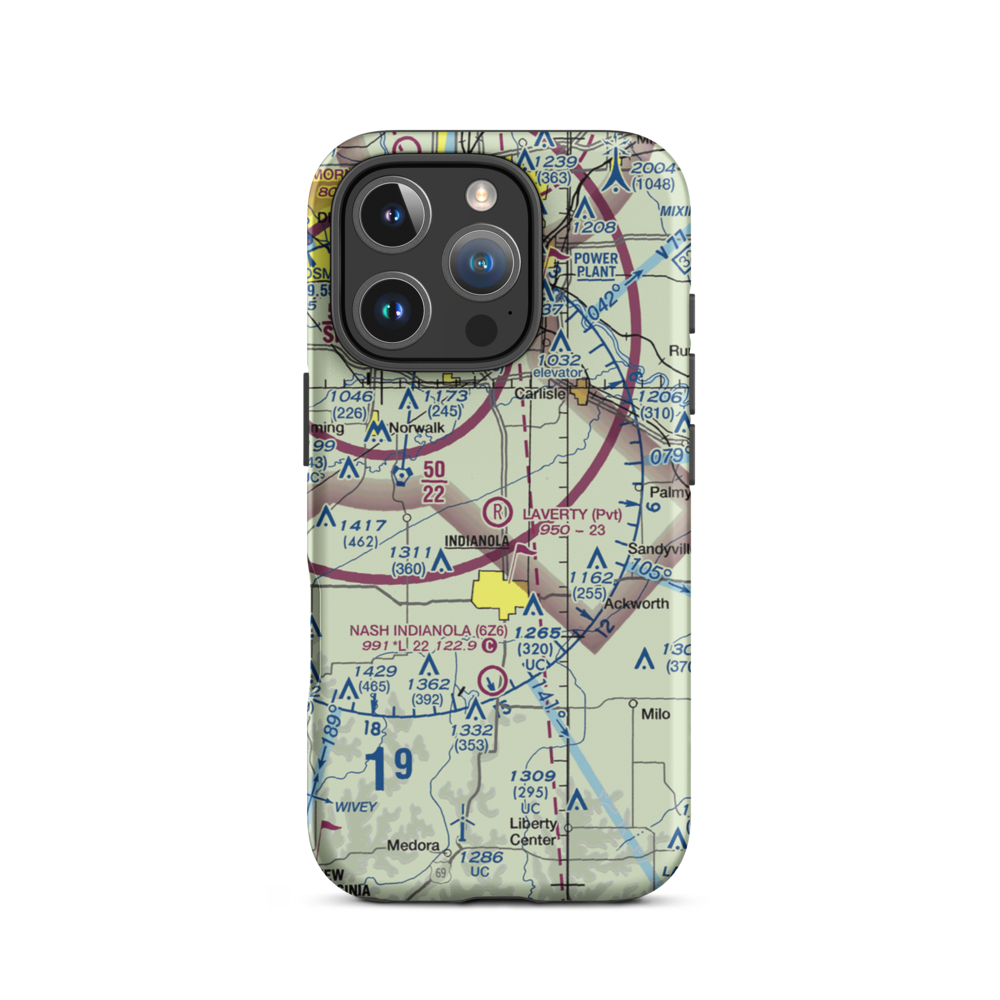 Laverty Field (IA41) VFR Sectional  Tough iPhone Case iPhone 16 Pro model shown
