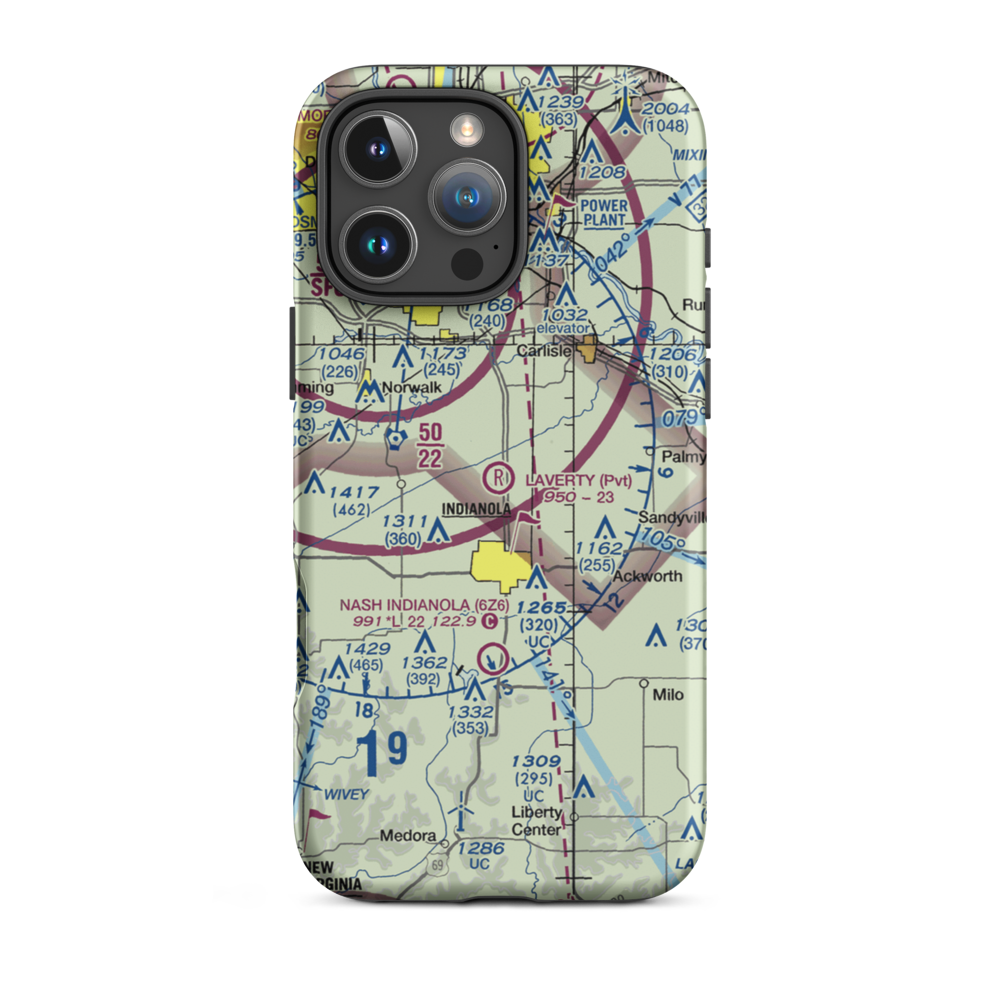 Laverty Field (IA41) VFR Sectional  Tough iPhone Case iPhone 16 Pro Max model shown