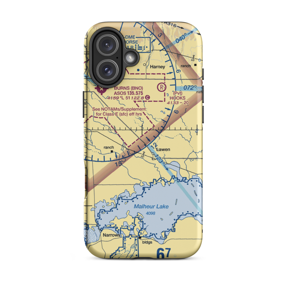 Lawen Strip (OG18) VFR Sectional  Tough iPhone Case iPhone 16 Plus model shown