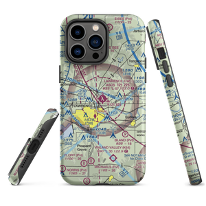 Lawrence Municipal Airport (LWC) VFR Sectional  Tough iPhone Case