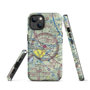 Lawrence Municipal Airport (LWC) VFR Sectional  Tough iPhone Case