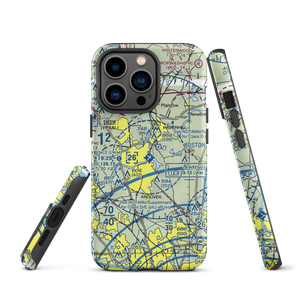 Lawrence Municipal Airport (LWM) VFR Sectional  Tough iPhone Case