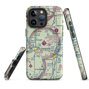 Lawrenceville Vincennes International Airport (LWV) VFR Sectional  Tough iPhone Case