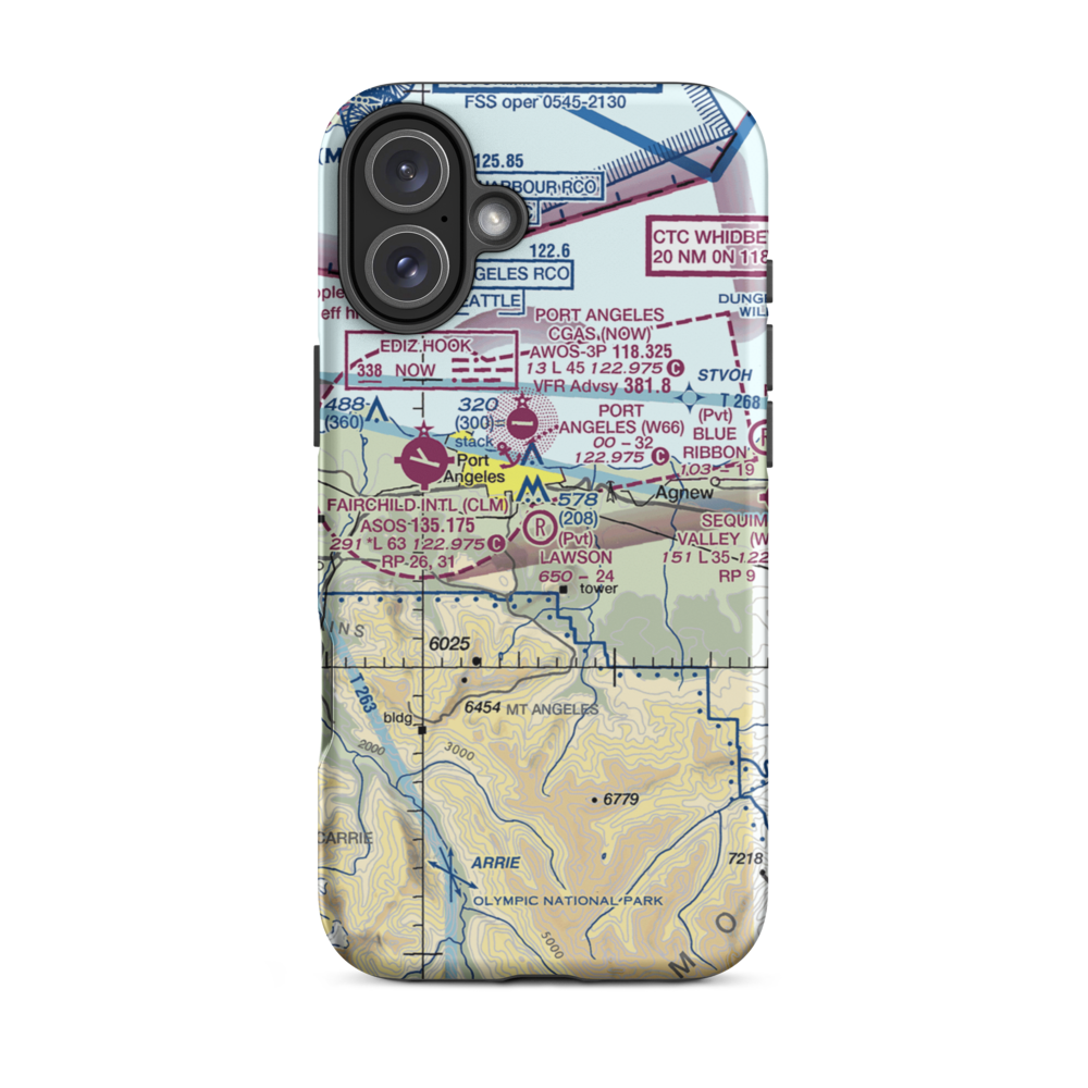 Lawson Airpark (WN21) VFR Sectional  Tough iPhone Case iPhone 16 Plus model shown