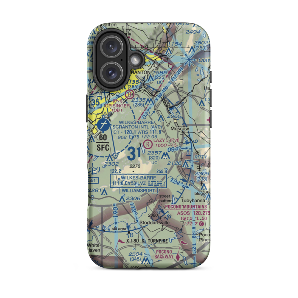 Lazy J. Ranch Airport (PS82) VFR Sectional  Tough iPhone Case iPhone 16 Plus model shown