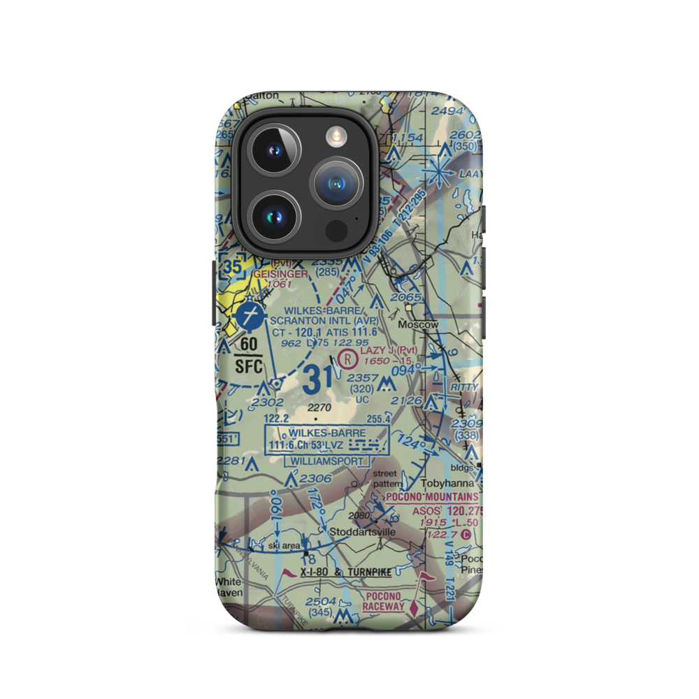 Lazy J. Ranch Airport (PS82) VFR Sectional  Tough iPhone Case iPhone 16 Pro model shown