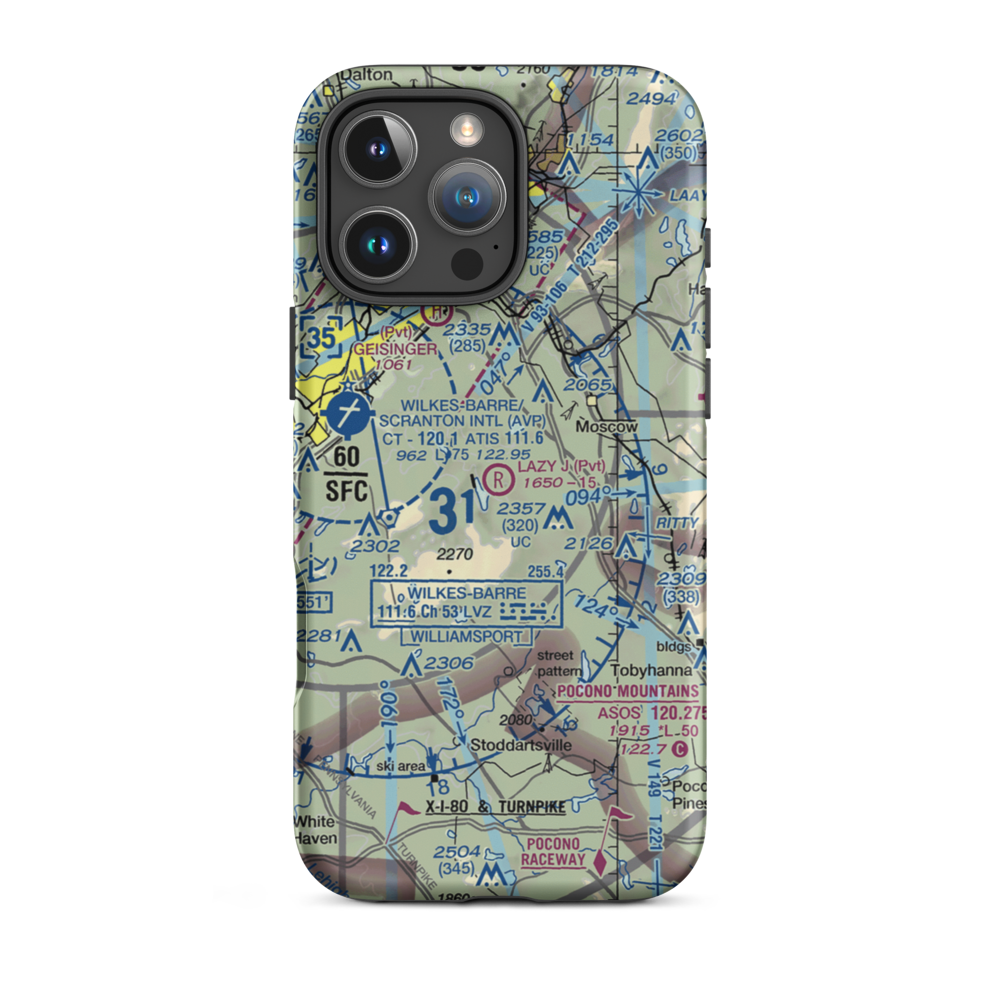 Lazy J. Ranch Airport (PS82) VFR Sectional  Tough iPhone Case iPhone 16 Pro Max model shown