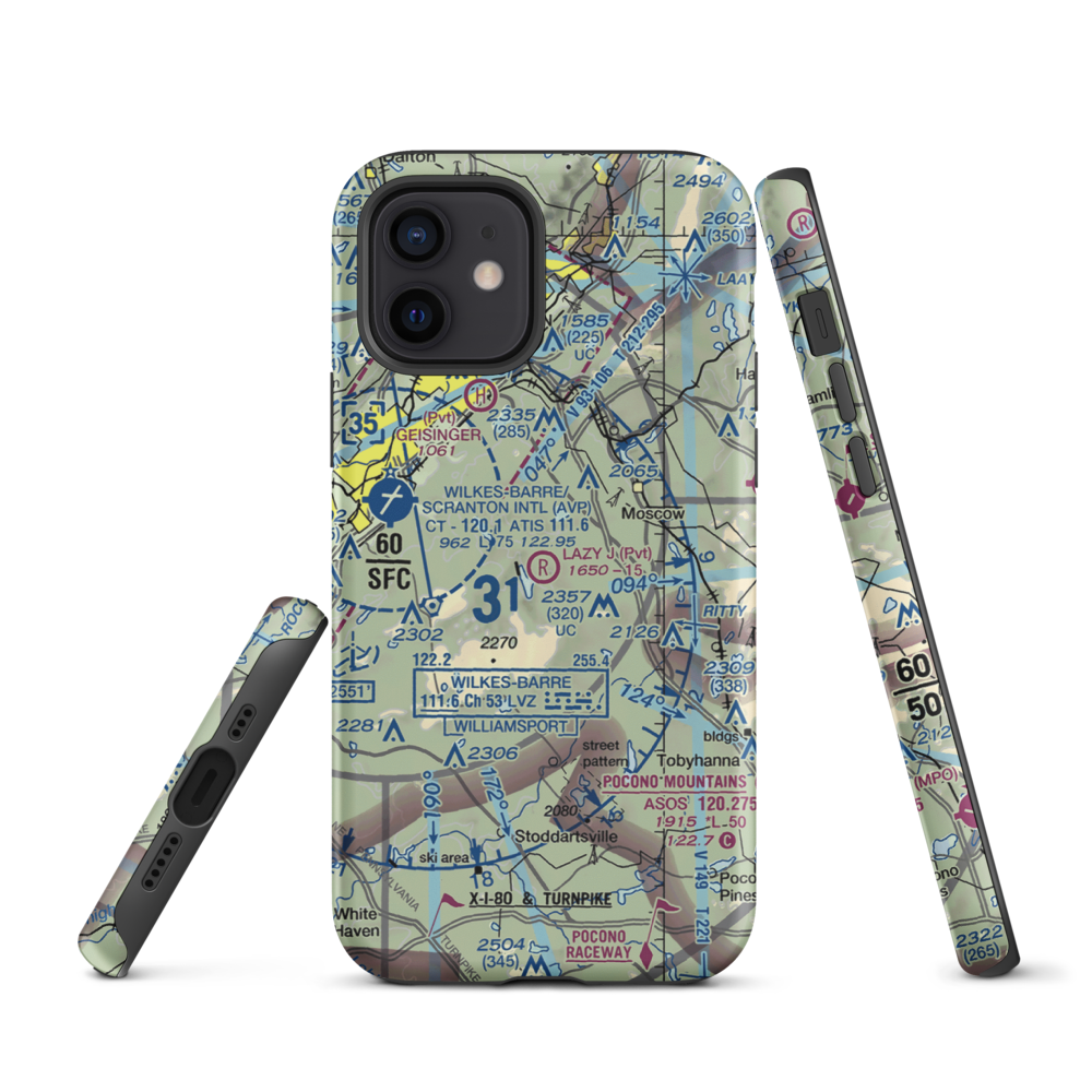 Lazy J. Ranch Airport (PS82) VFR Sectional  Tough iPhone Case iPhone 12 model shown