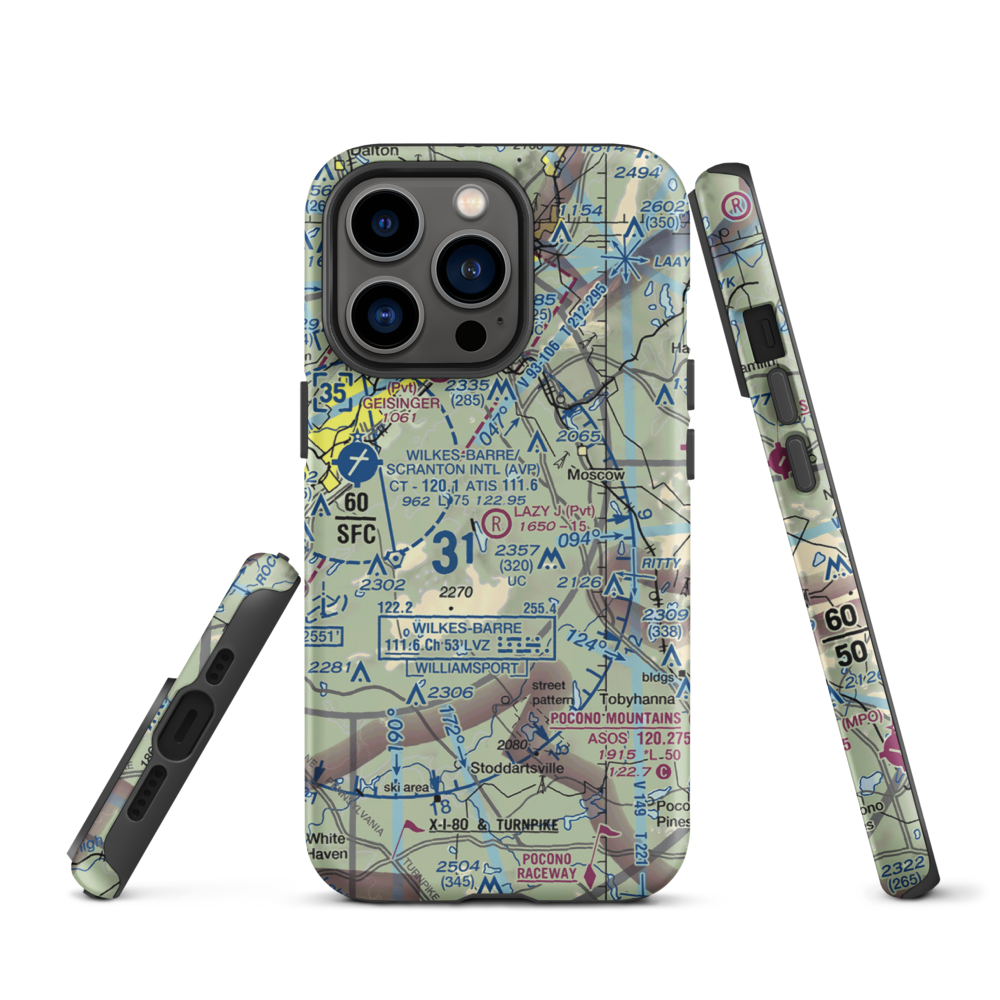 Lazy J. Ranch Airport (PS82) VFR Sectional  Tough iPhone Case iPhone 13 Pro model shown