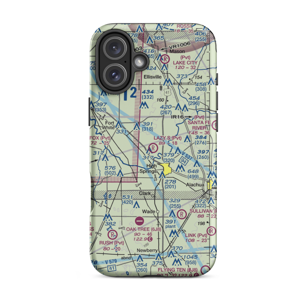 Lazy S Farm Airport (7FL7) VFR Sectional  Tough iPhone Case iPhone 16 Plus model shown