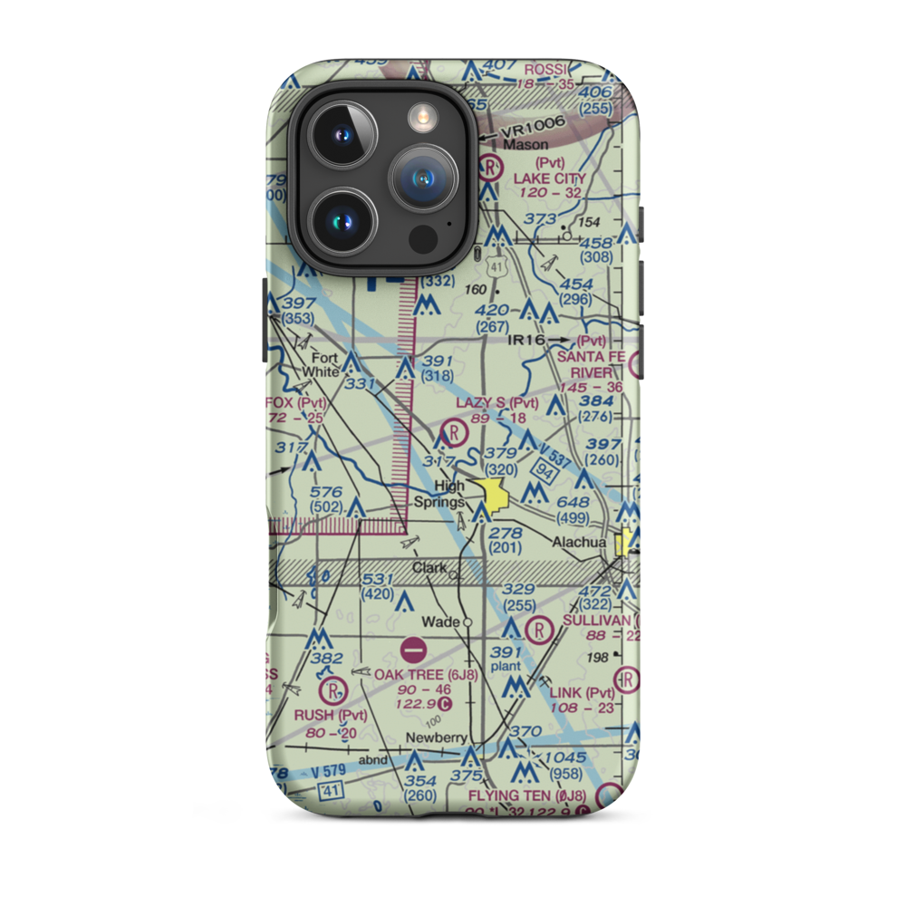 Lazy S Farm Airport (7FL7) VFR Sectional  Tough iPhone Case iPhone 16 Pro Max model shown