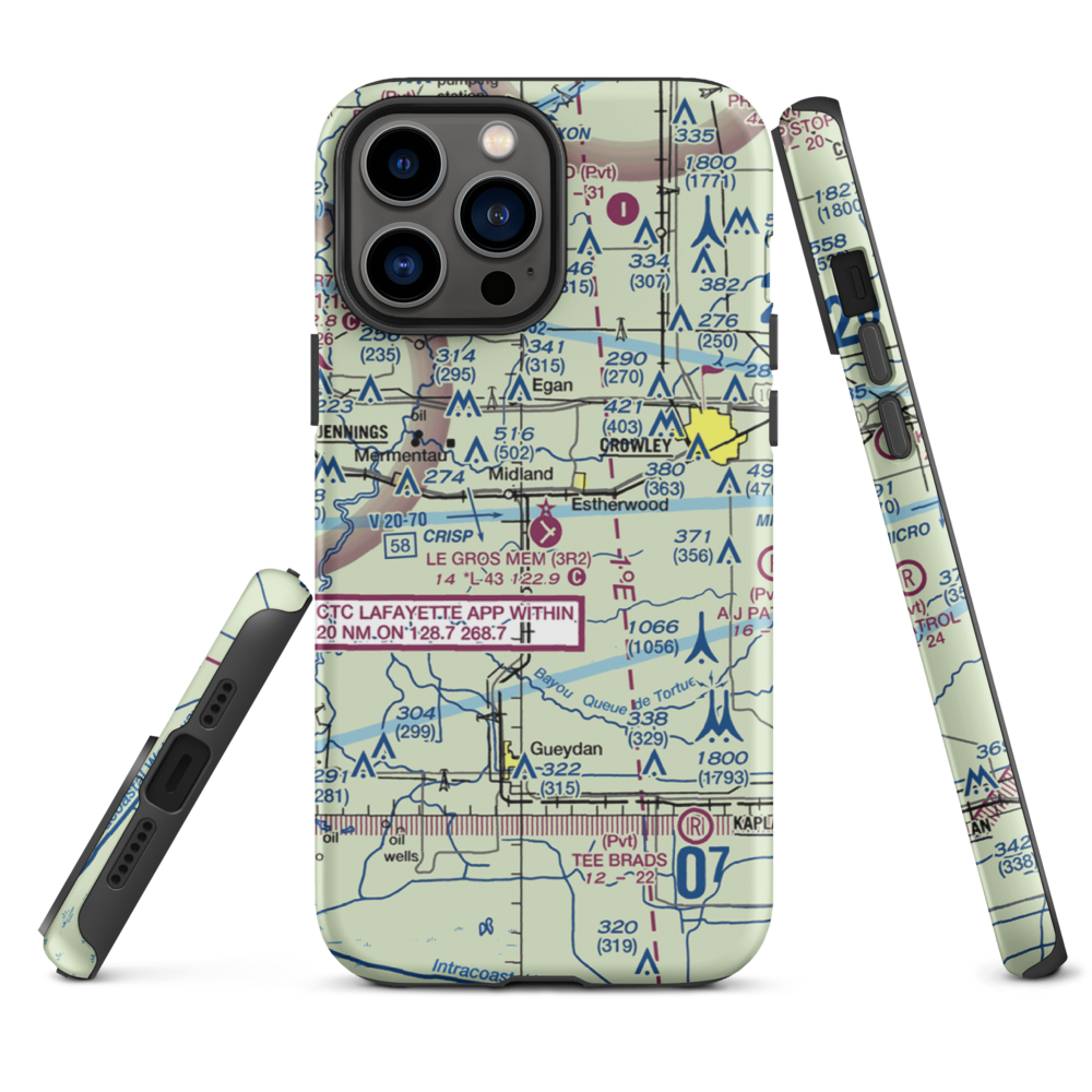 Le Gros Memorial Airport (3R2) VFR Sectional  Tough iPhone Case iPhone 13 Pro Max model shown
