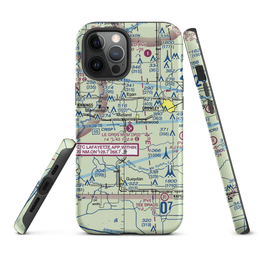 Le Gros Memorial Airport (3R2) VFR Sectional  Tough iPhone Case iPhone 12 Pro Max model shown