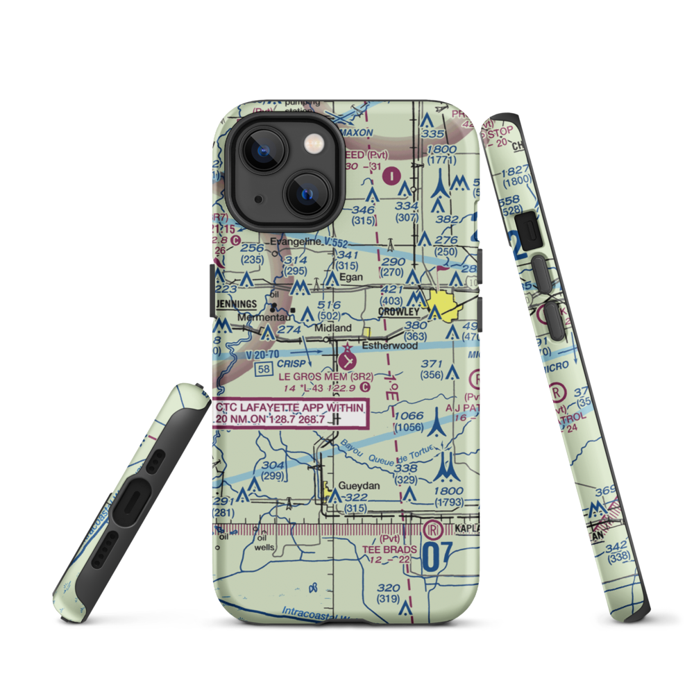 Le Gros Memorial Airport (3R2) VFR Sectional  Tough iPhone Case iPhone 13 model shown