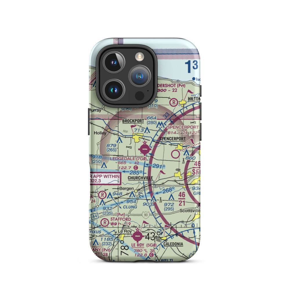 Ledgedale Airpark (7G0) VFR Sectional  Tough iPhone Case iPhone 16 Pro model shown