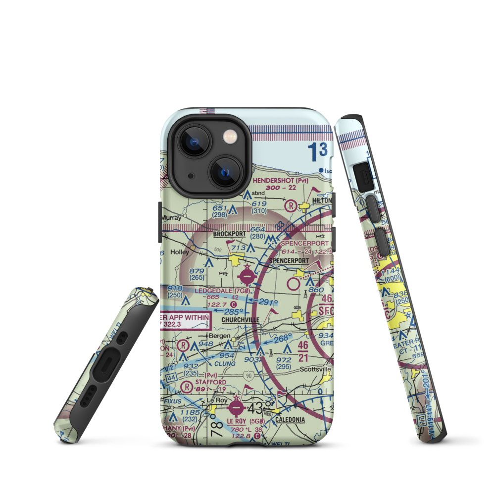Ledgedale Airpark (7G0) VFR Sectional  Tough iPhone Case iPhone 13 mini model shown