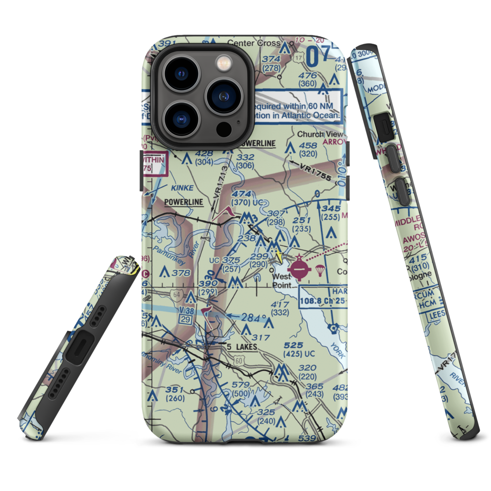 Lee Field (VG64) VFR Sectional  Tough iPhone Case iPhone 13 Pro Max model shown