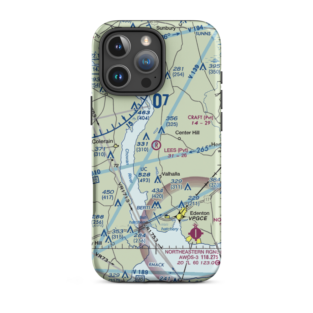 Lee's Airport (16NC) VFR Sectional  Tough iPhone Case iPhone 16 Pro Max model shown