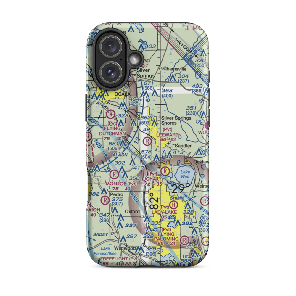 Leeward Air Ranch Airport (FD04) VFR Sectional  Tough iPhone Case iPhone 16 Plus model shown