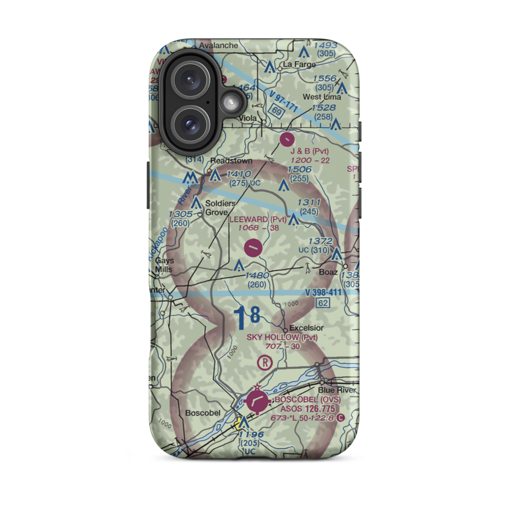 Leeward Farm Airport (WS51) VFR Sectional  Tough iPhone Case iPhone 16 Plus model shown
