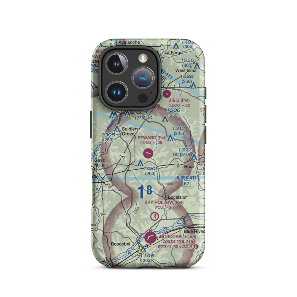 Leeward Farm Airport (WS51) VFR Sectional  Tough iPhone Case iPhone 16 Pro model shown