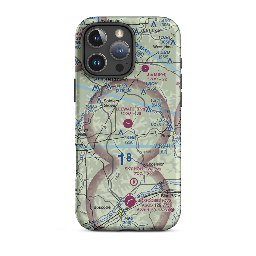 Leeward Farm Airport (WS51) VFR Sectional  Tough iPhone Case iPhone 16 Pro Max model shown
