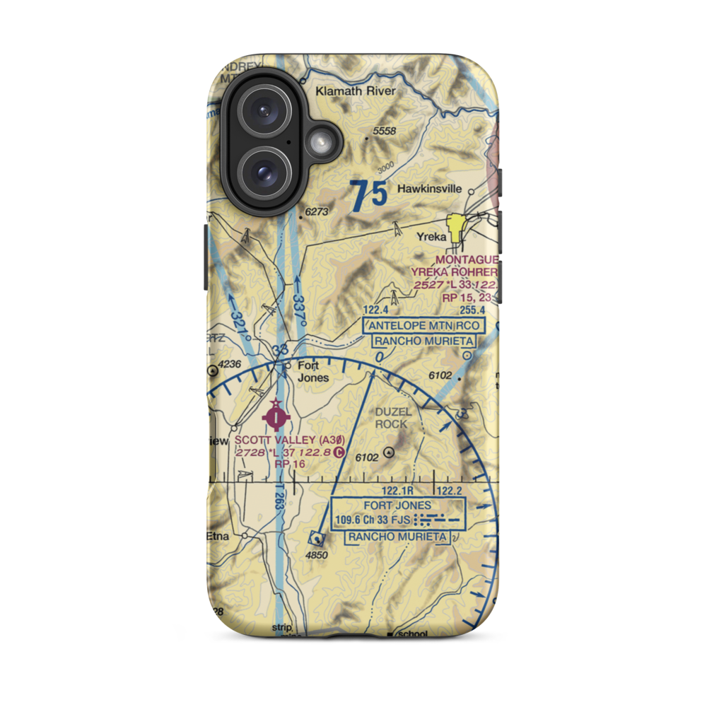 Lefko Airport (23CA) VFR Sectional  Tough iPhone Case iPhone 16 Plus model shown