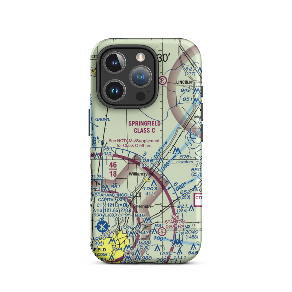 Leigh Farm Airport (4IS8) VFR Sectional  Tough iPhone Case iPhone 16 Pro model shown