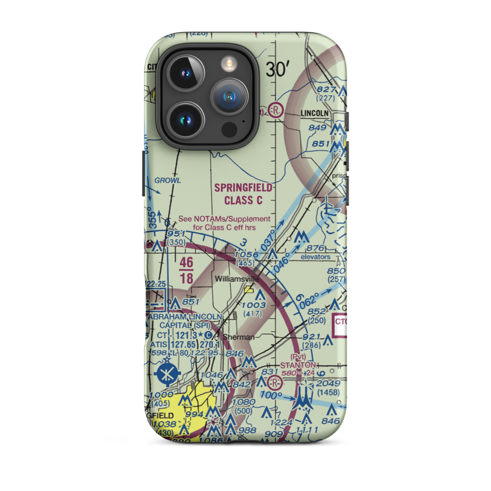 Leigh Farm Airport (4IS8) VFR Sectional  Tough iPhone Case iPhone 16 Pro Max model shown