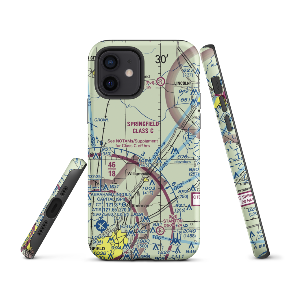 Leigh Farm Airport (4IS8) VFR Sectional  Tough iPhone Case iPhone 12 model shown