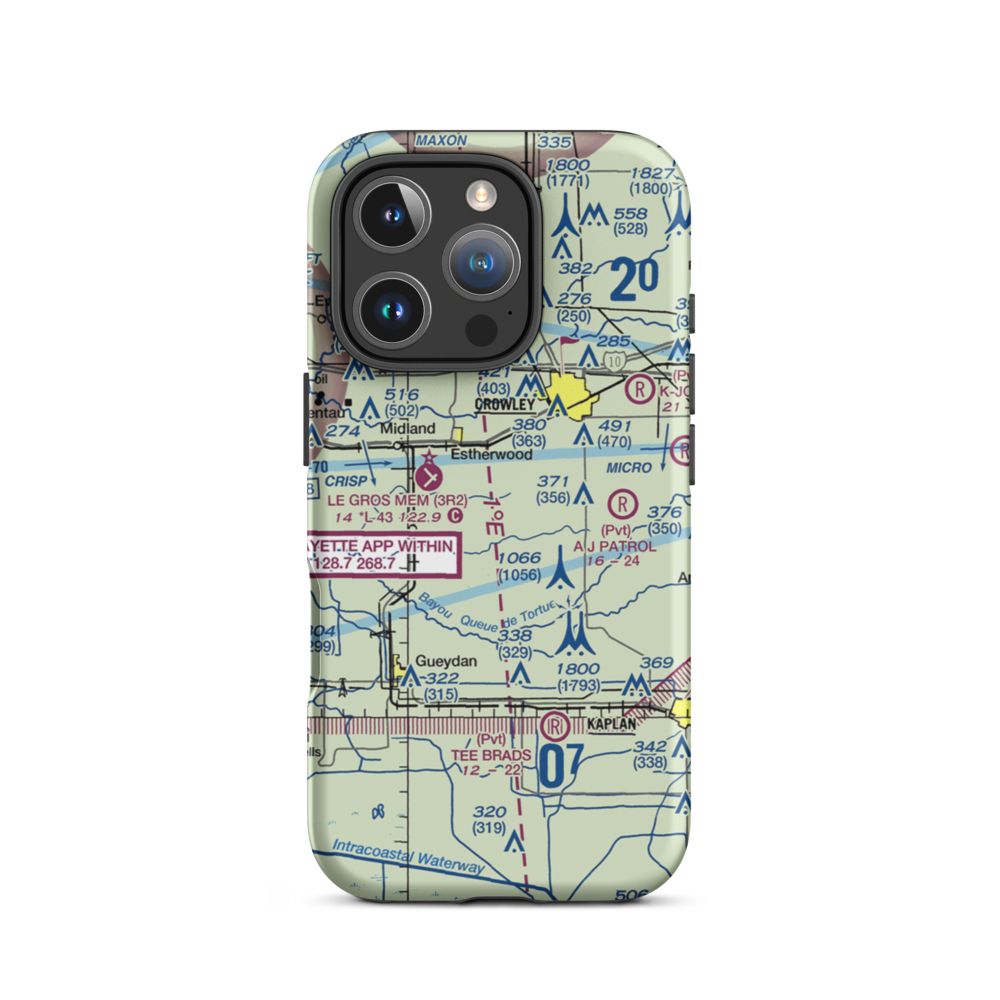 Lejeune Airport (00LS) VFR Sectional  Tough iPhone Case iPhone 16 Pro model shown