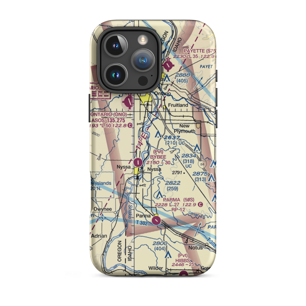 Lemons Field (2ID6) VFR Sectional  Tough iPhone Case iPhone 16 Pro Max model shown